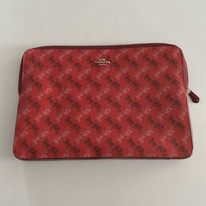 Red Coach Laptop Case
